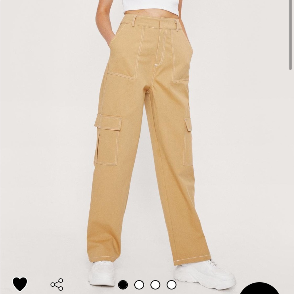 Contrast stitch cargo pants